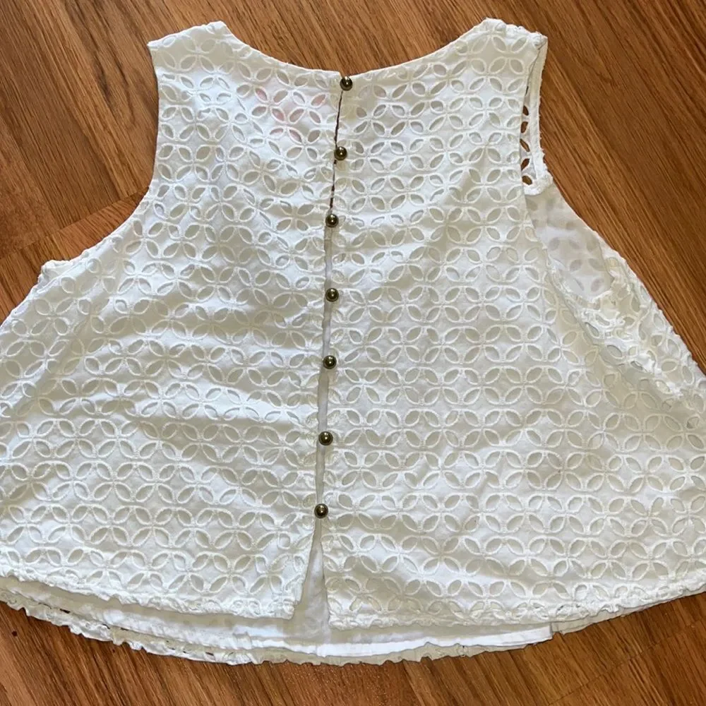 Lilly Pulitzer white crop top